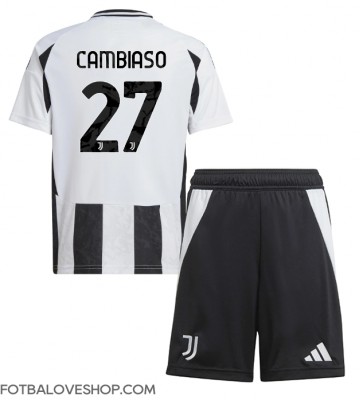 Juventus Andrea Cambiaso #27 Dětské Domácí Dres 2024-25 Krátký Rukáv (+ trenýrky)